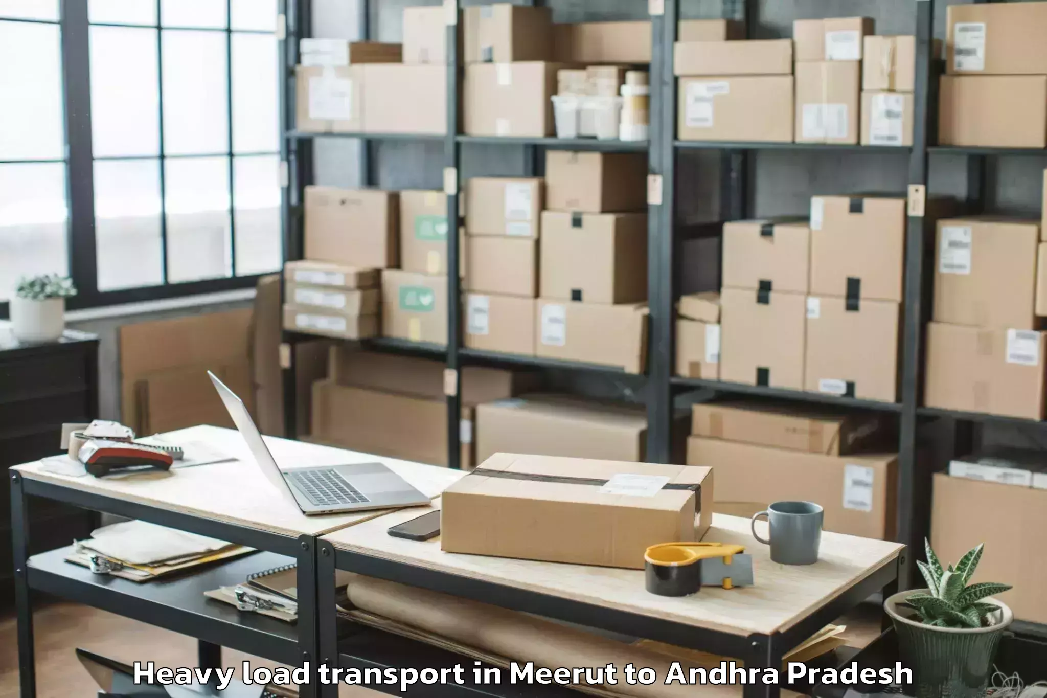 Leading Meerut to Jaggampeta Heavy Load Transport Provider